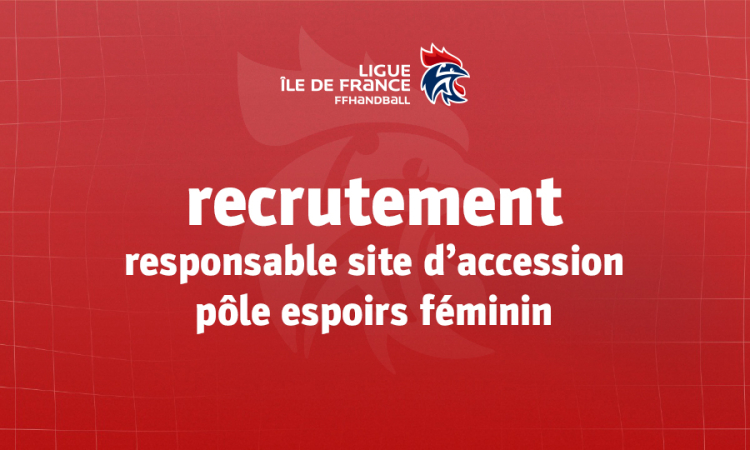 Recrutement responsable site d'accession – pôle espoirs féminin